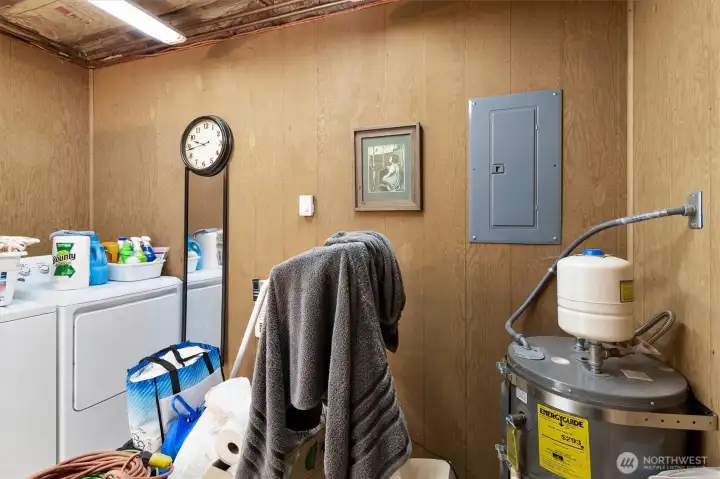 The water heater is specifically installed to provide hot water exclusively for the bathhouse