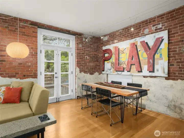 Plenty of room for a large table, if that's how you choose to use this space- all areas are completely flexible!