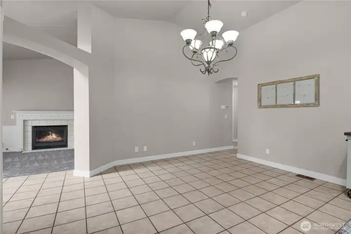 Expansive dining space off kitchen.  Open concept makes it perfect for entertaining.