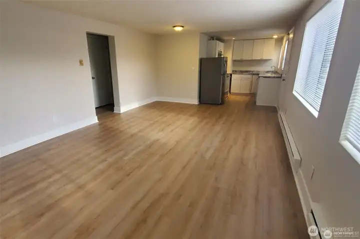 Unit 4 kitchen with newer appliances, cabinets, countertop, and LVP flooring. (Previous leasing photos). Unit 4 kitchen with newer appliances, cabinets, countertop, and LVP flooring. (Previous leasing photos).