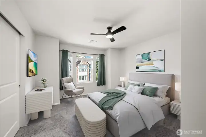 Bedroom #1-virtually staged