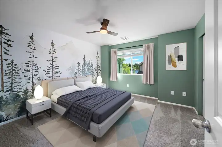 Bedroom #2-virtually staged