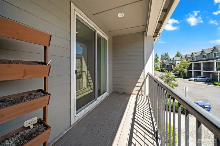 Spacious deck with Silver Lake view
