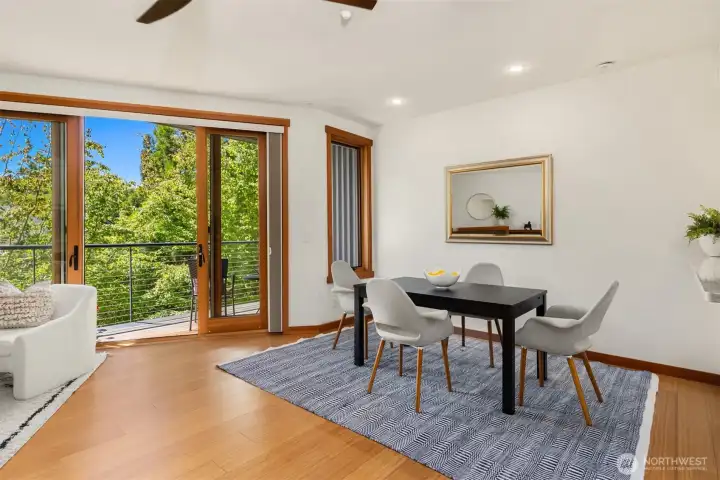 The spacious home is bathed in natural light. The spacious home is bathed in natural light.