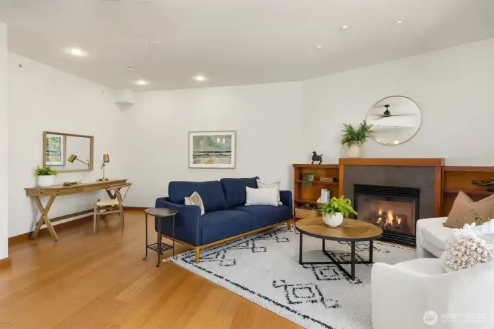 The living room offers depth and space, perfect for multiple sitting areas and uses. The living room offers depth and space, perfect for multiple sitting areas and uses.