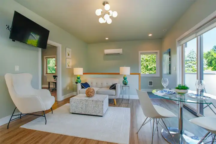 ADU living area with 2 bedrooms and one bath ADU living area with 2 bedrooms and one bath