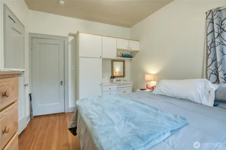 Bedroom with built in vanity. Bedroom with built in vanity.