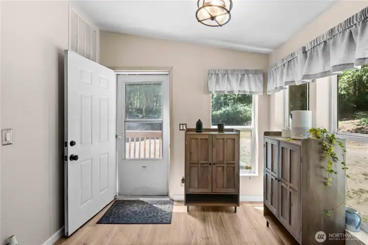 Side entrance with area for mudroom or pantry
