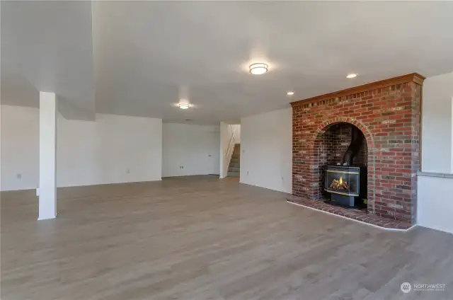 Family room with gas fireplace on lower level!