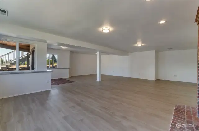 Spacious family room/rec room!