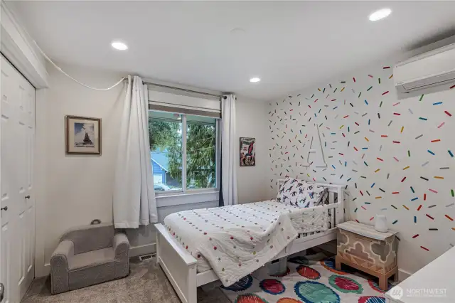 Bedrooms have individual AC splits.