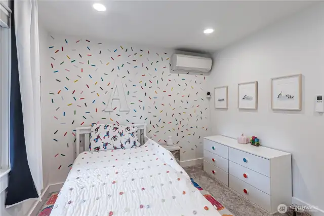One of four upstairs bedrooms-each room has a large closet.