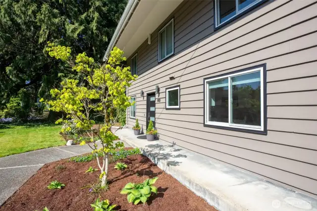 Easy maintenance landscape with native plantings.