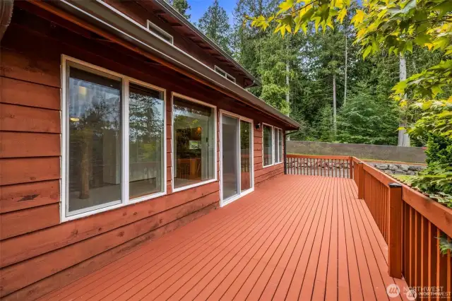 Enjoy your huge deck area that looks out to the Hood Canal & Olympic Mountains.    This huge deck is perfect for your grilling and outdoor activities while you are enjoying the view.