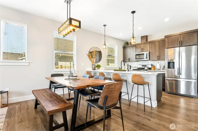 Spacious dining area