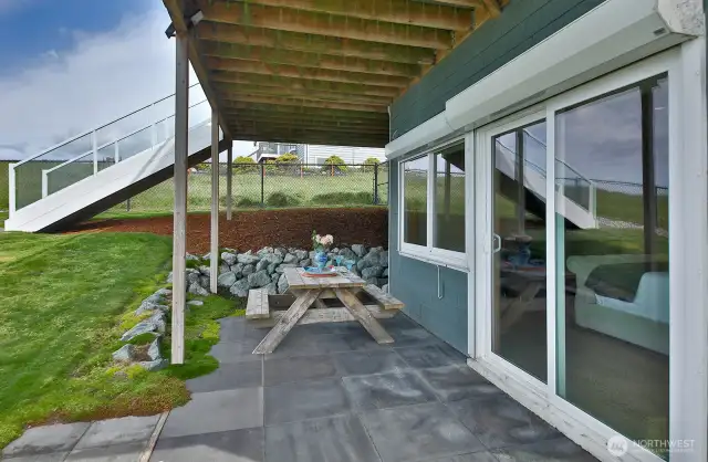 Patio out the Primary bedroom.