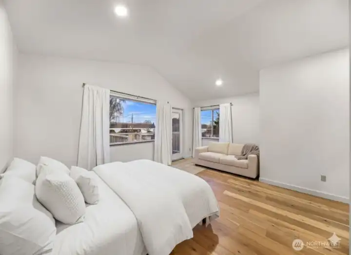 Primary Bedroom Upstairs - virtually staged
