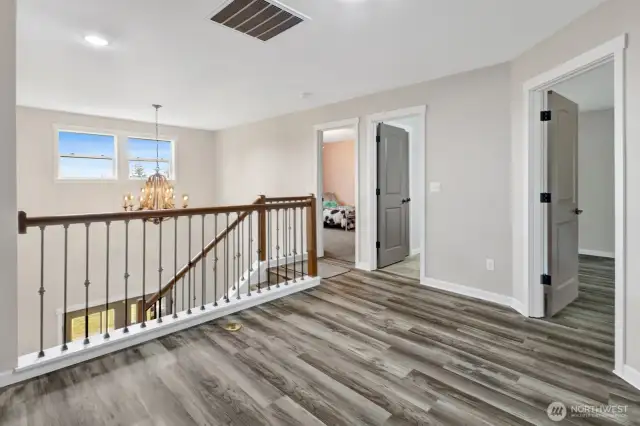 The upper landing has lots of space
