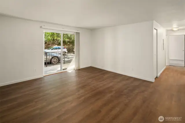 Living room to hall to bedrooms and baths