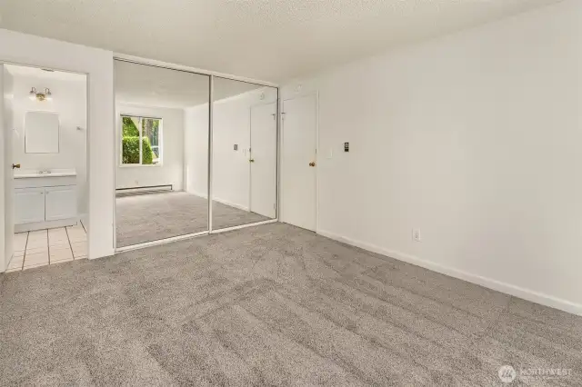 Master bedroom off bath and large closet