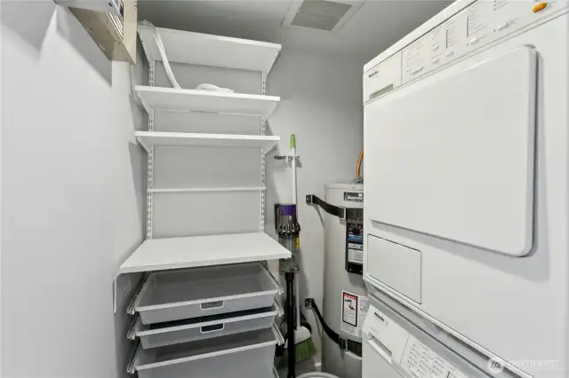 In-Unit Laundry and Storage.