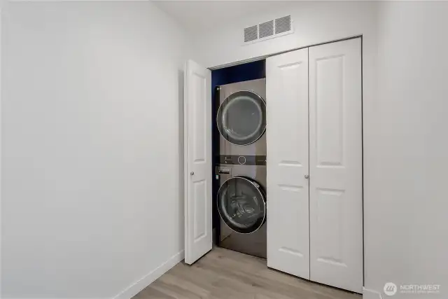Laundry space with extra storage