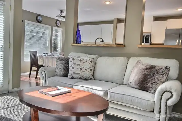 The remodel opened the kitchen to the living area