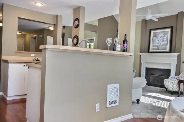 The Service Bar is great for entertaining.