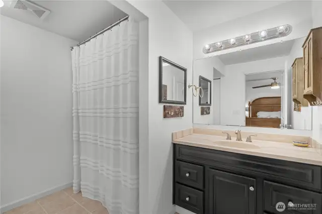 This is the primary bathroom.