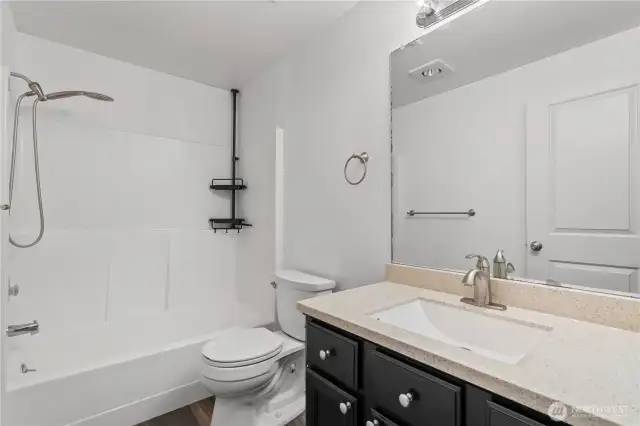 Hallway, guest bathroom.