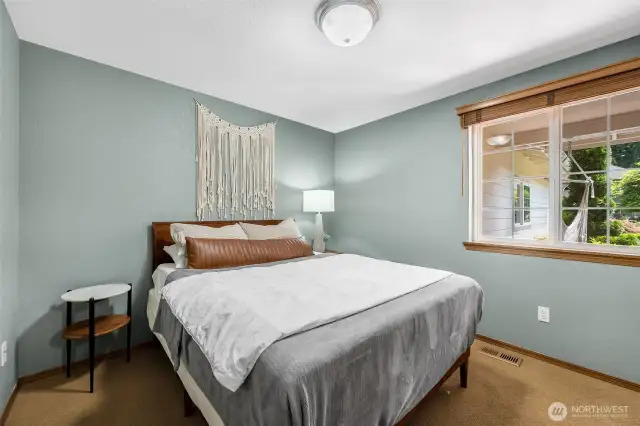 Guest room on first floor. The home has a 3 bedroom septic, but so much flexible space.