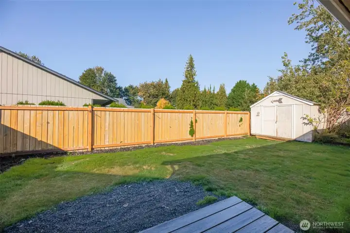 Large backyard