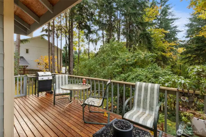 Back deck to enjoy views of your .57 acres.