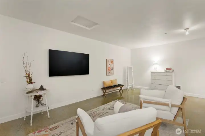 Converted 2 car garage space with kitchen...could be easily converted back to garage.