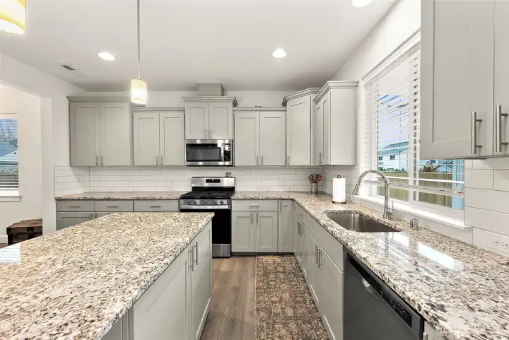 Kitchen views!  The huge undermount sink is a bonus here!