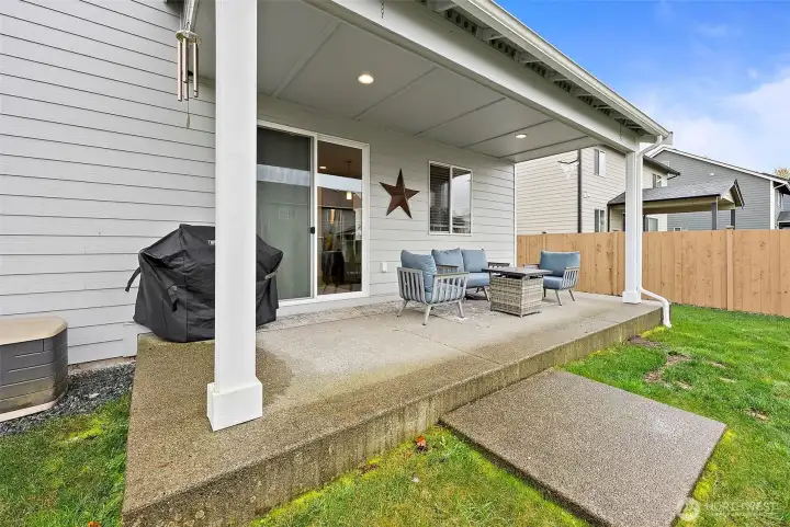 Fully covered back patio!