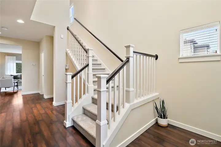 Bright entry spaces.