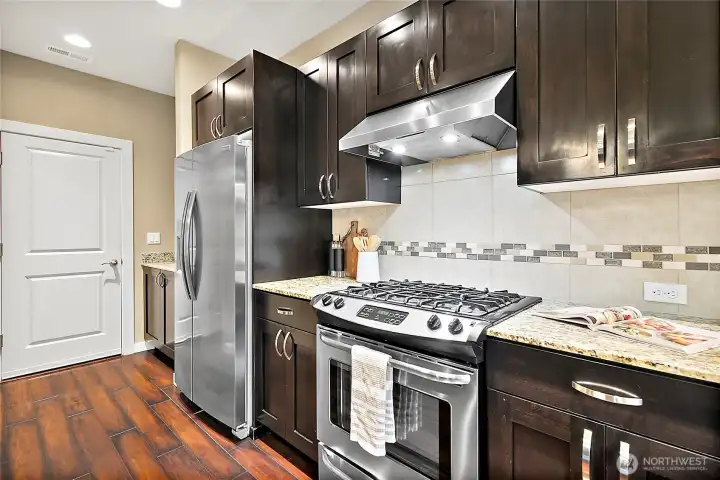 Stylish kitchen with functional layout.