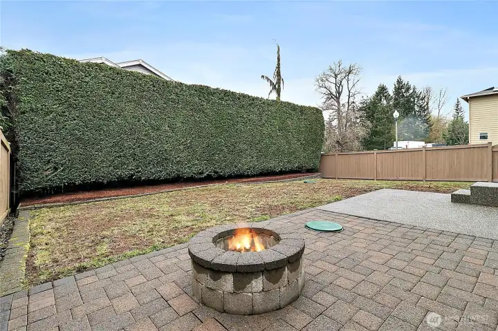 Outdoor fire pit perfect for gatherings.