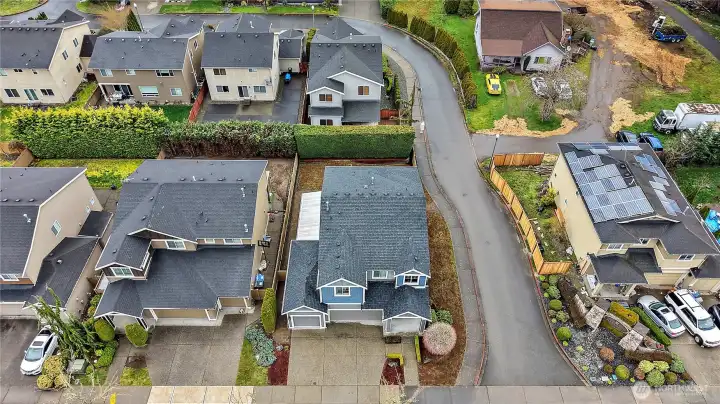 Located on a corner lot close to retail stores.