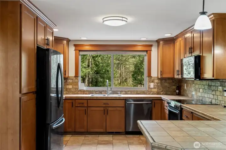 Start your day with peaceful views right from the kitchen sink