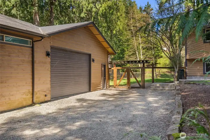 Plenty of room to park, store, and work all in one place