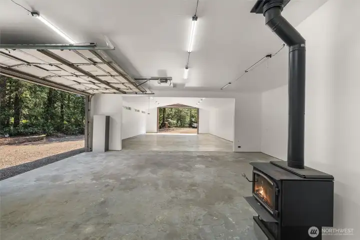 Stay warm while you work with a dedicated wood-burning stove