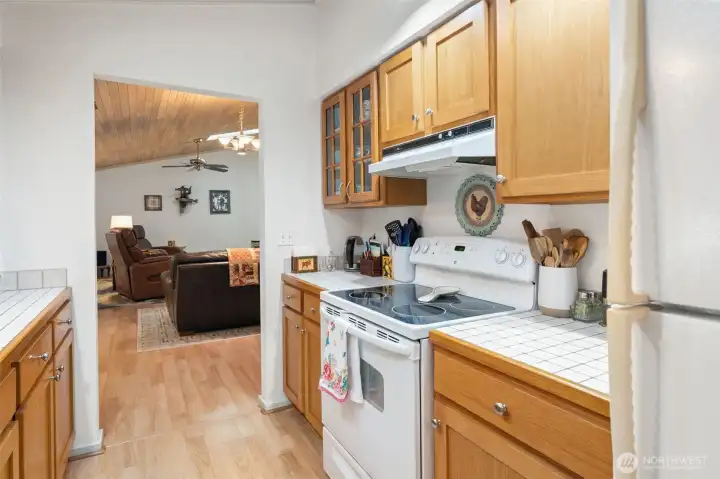 Kitchen toward living room