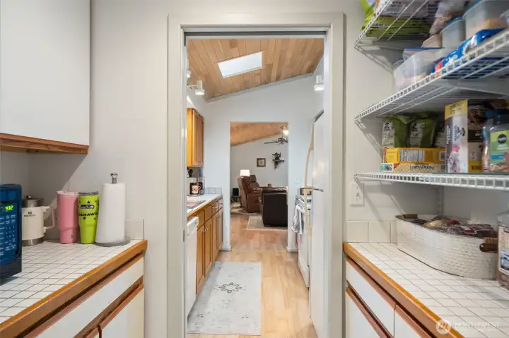 Pantry to kitchen/living room