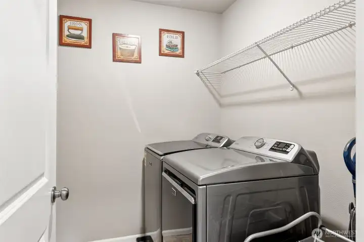 Upstairs laundry is conveniently located Upstairs laundry is conveniently located