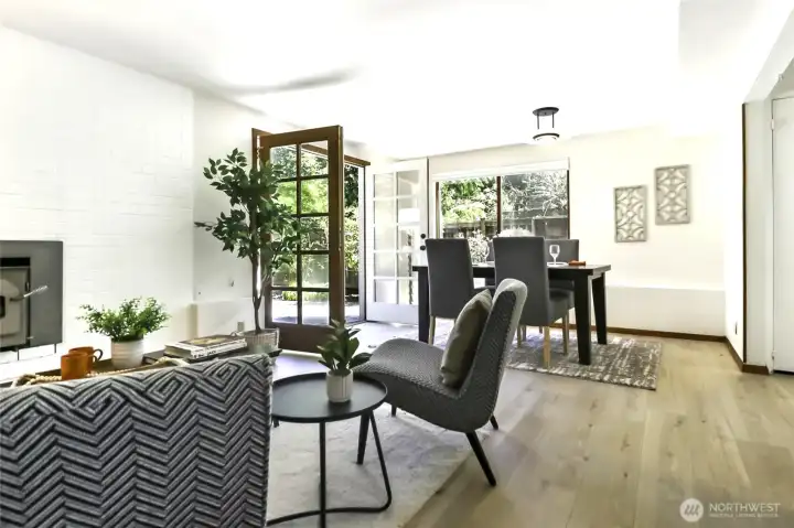 Light and bright family room. Light and bright family room.