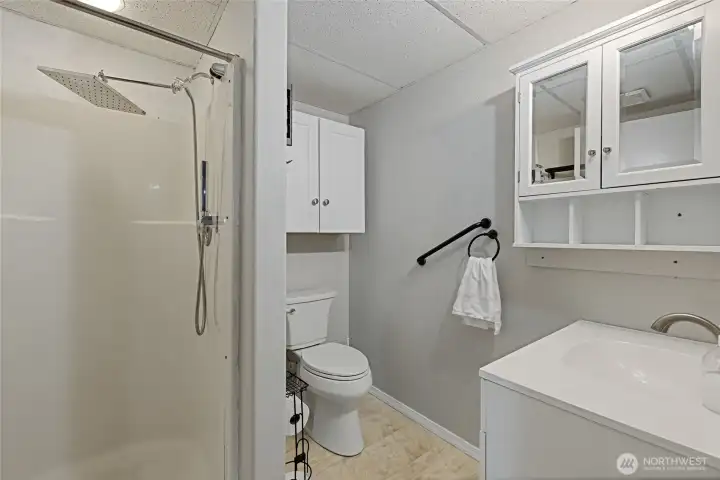 Downstairs 3/4 bath Downstairs 3/4 bath