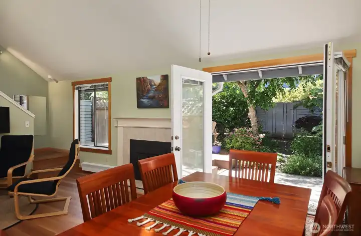Let's go check out the private backyard deck and gardens.