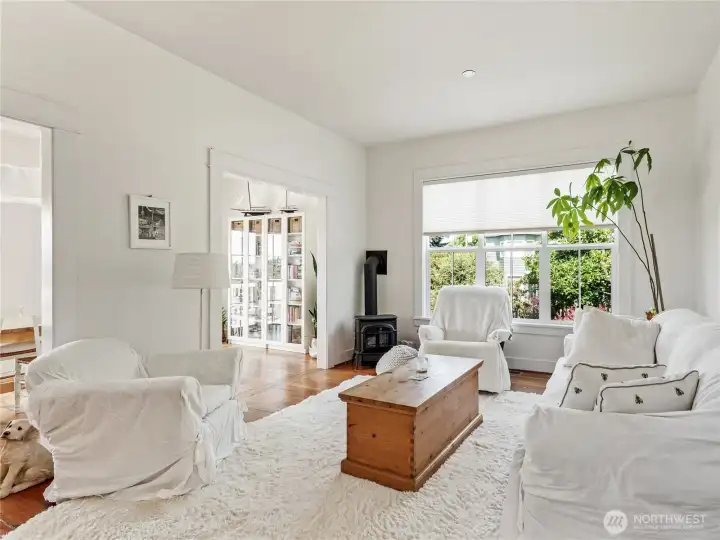 Lots of light and open space in the living room.